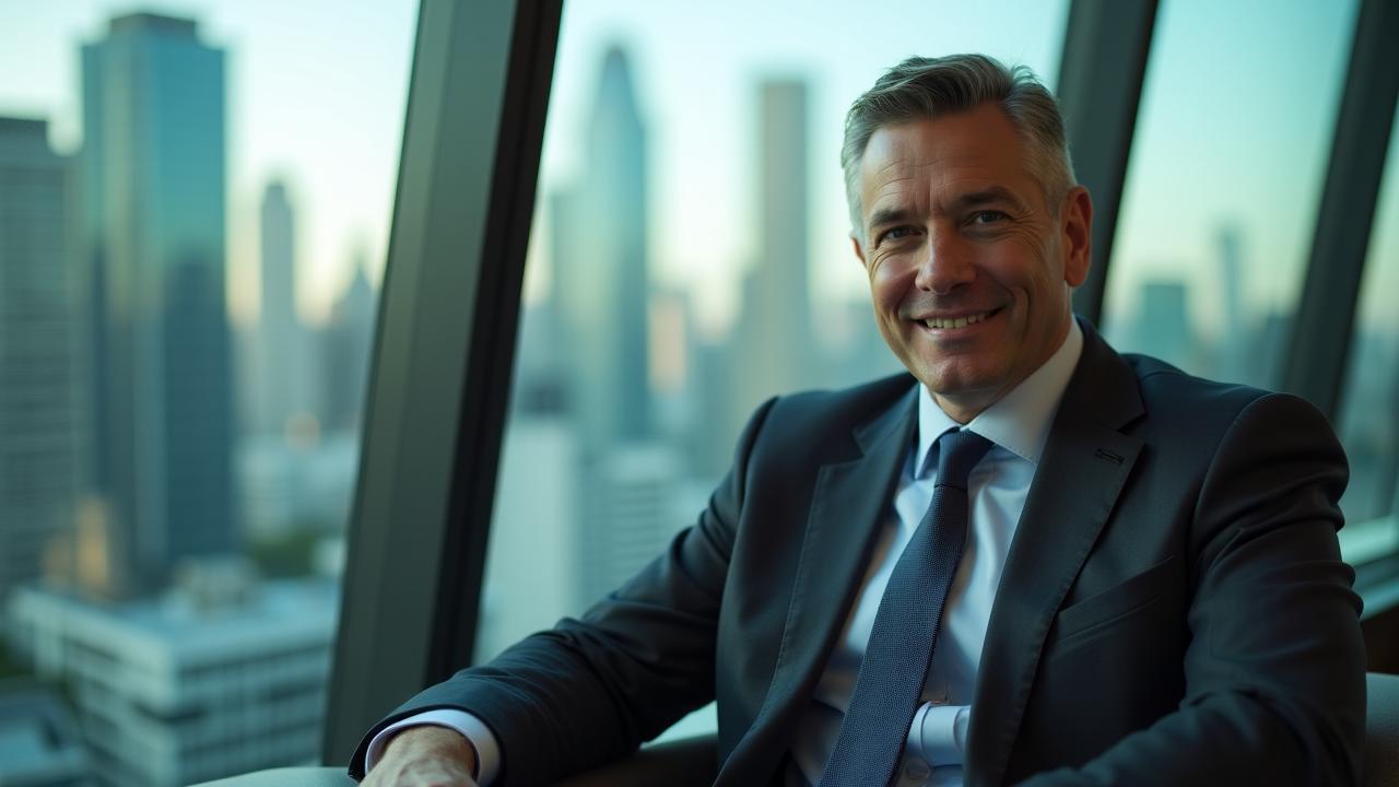 Senior professional preparing for an executive interview in Melbourne